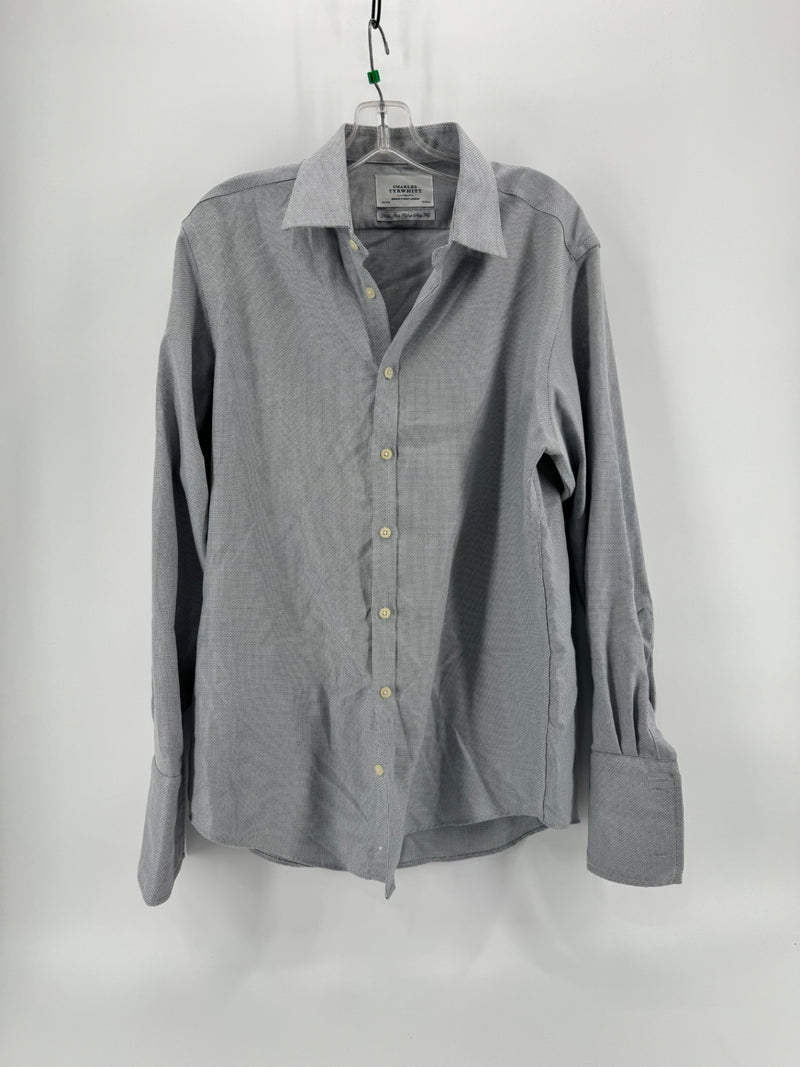 Charles Tyrwhitt Gray Slim Fit Button Up