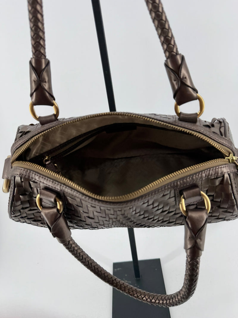 Cole Haan Brown Woven Shoulder Bag
