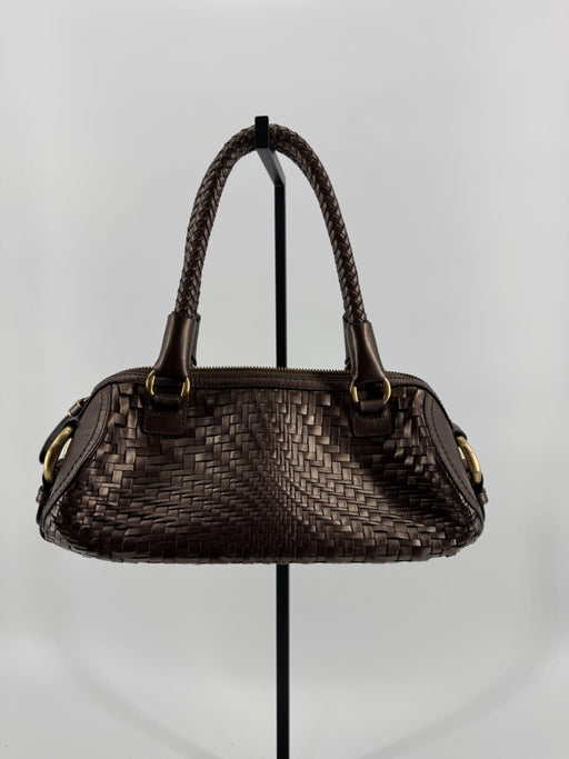 Cole Haan Brown Woven Shoulder Bag
