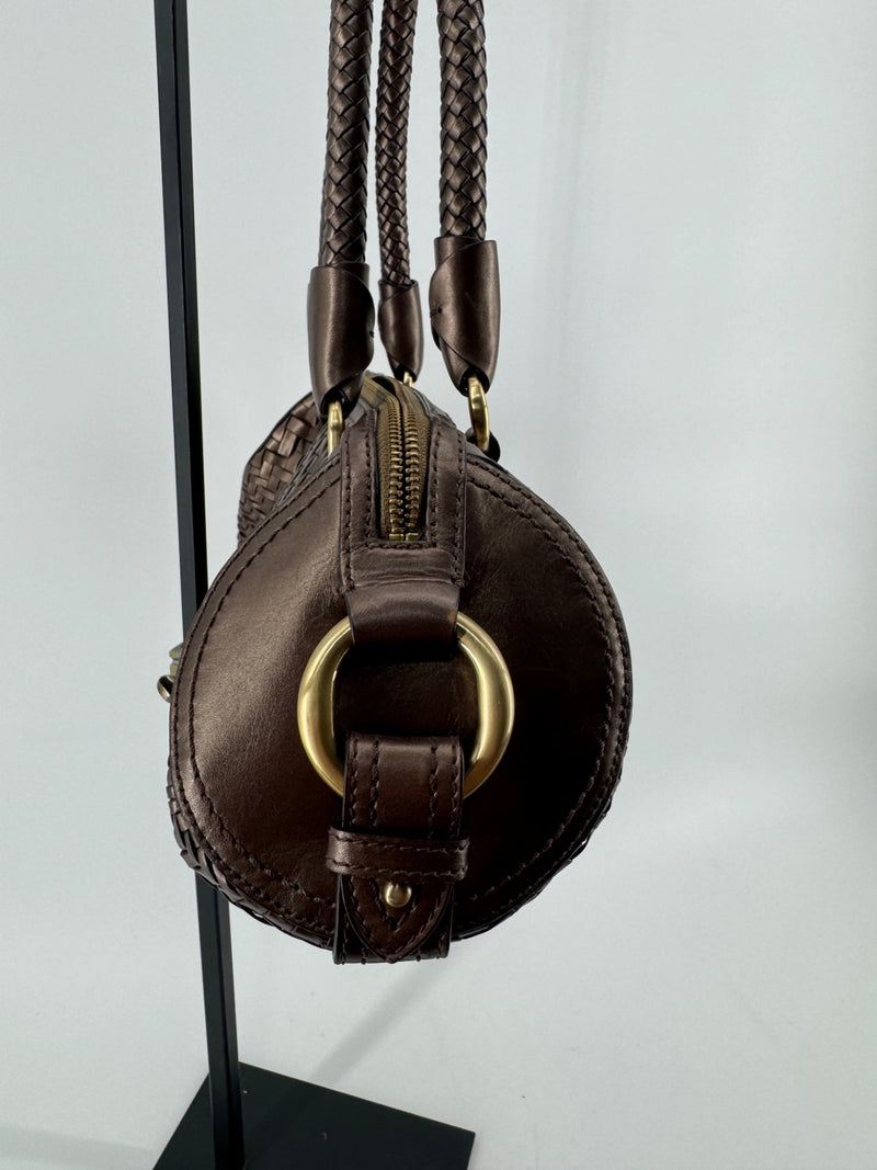 Cole Haan Brown Woven Shoulder Bag