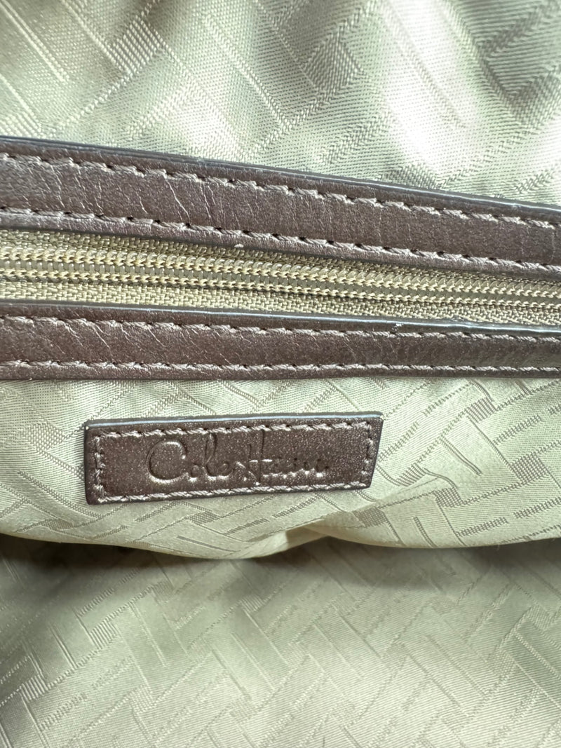 Cole Haan Brown Woven Shoulder Bag