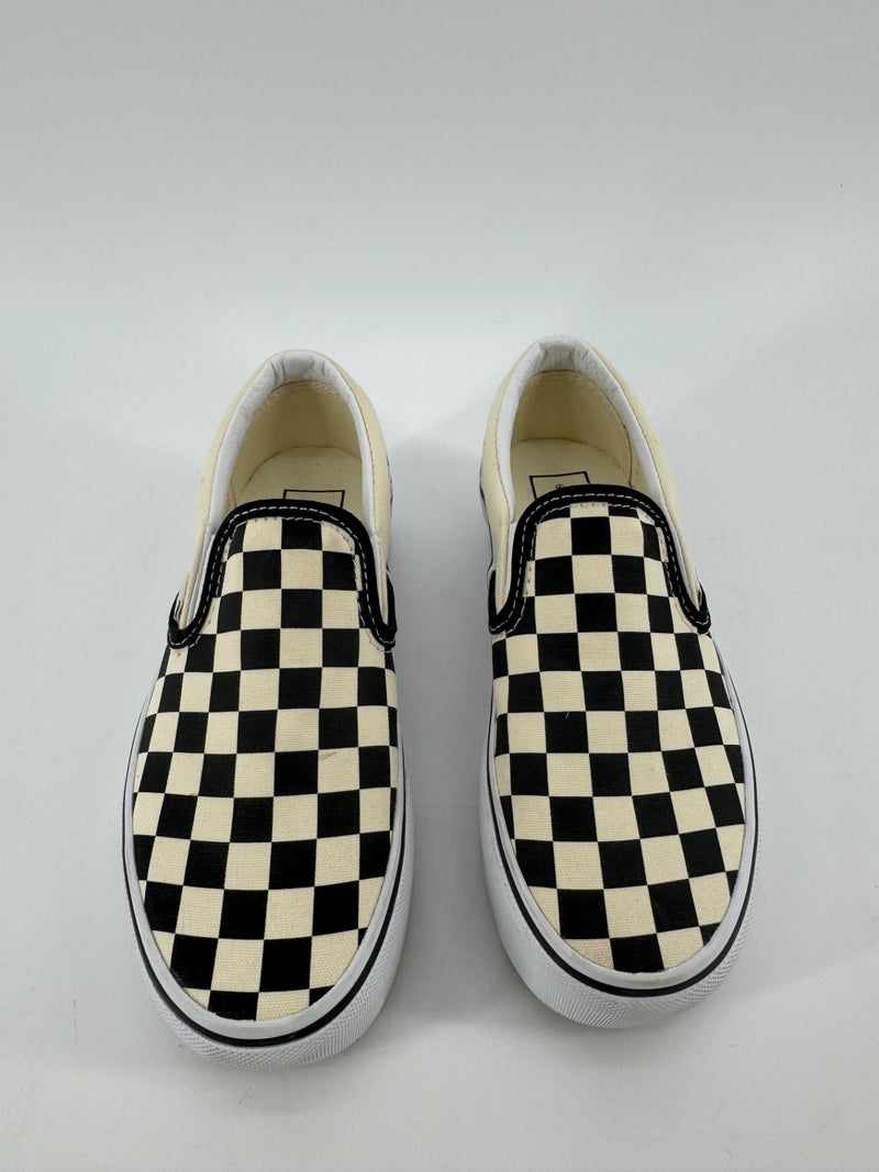 Vans Cream/Black Checkered Print