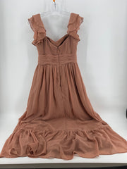Azazie Pink Front Slit Dress