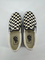 Vans Cream/Black Checkered Print