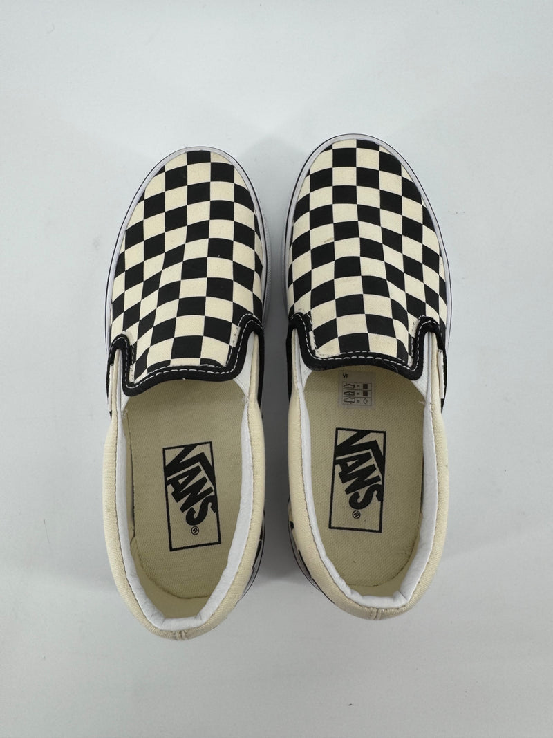 Vans Cream/Black Checkered Print