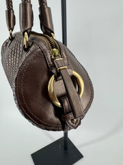 Cole Haan Brown Woven Shoulder Bag