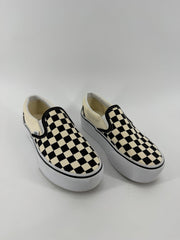 Vans Cream/Black Checkered Print