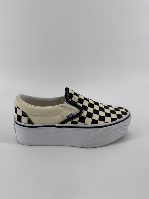 Vans Cream/Black Checkered Print