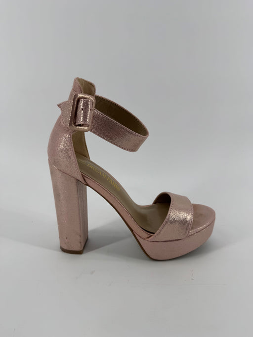 Dream Pairs Pink Glitter Platform Heels