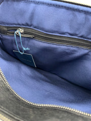 Cole Haan / American Airlines Black Pebble Leather Messenger Bag New