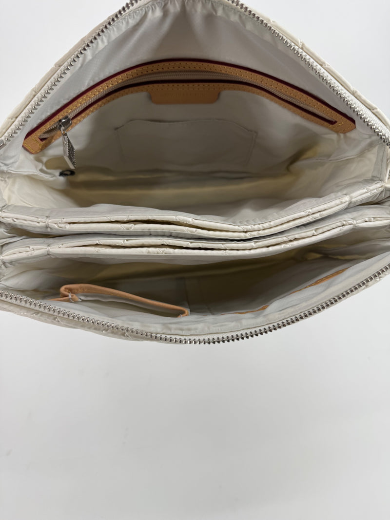 MZ Wallace White Quilted Crossbody