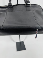 Cole Haan / American Airlines Black Pebble Leather Messenger Bag New