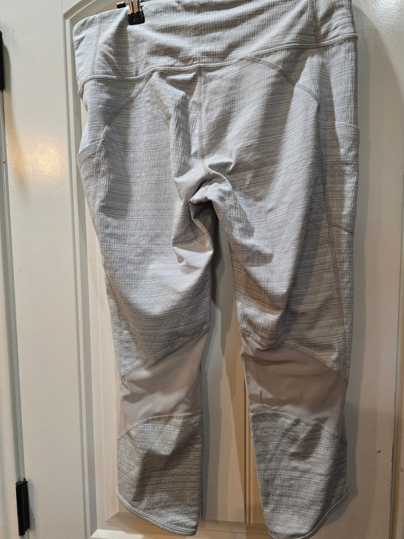 ATHLETA Gray Pockets Mesh Legging Size Large