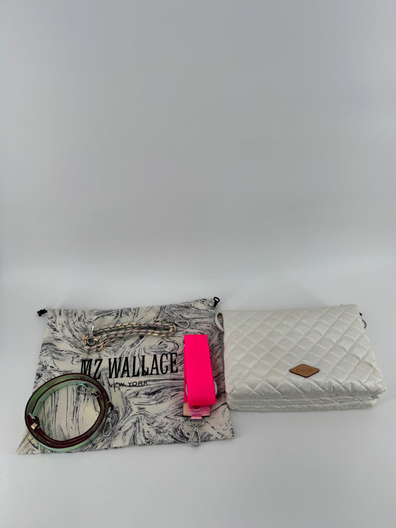 MZ Wallace White Quilted Crossbody