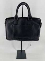 Cole Haan / American Airlines Black Pebble Leather Messenger Bag New