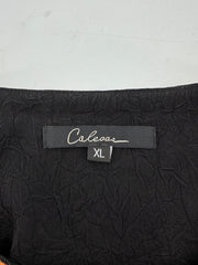 Caleoaa Black Embroidered Top