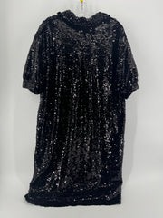 EVERY Black Sequins Button Up Dress Size M