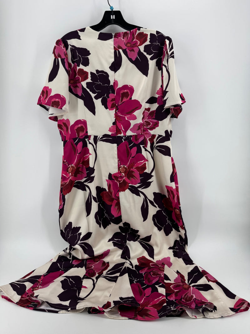Adelyn Rae Pink/Purple Floral Dress Size XL