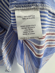Karlie Blue/Brown Striped Button Up Dress Size M