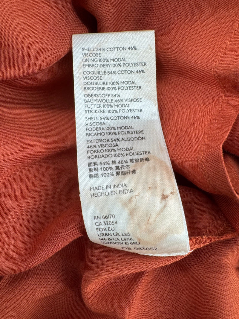 Anthropologie Rust Boho Maxi Dress Size SM