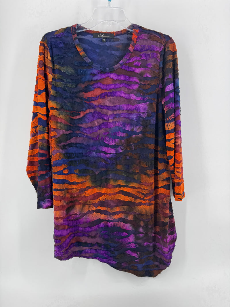 Caleooa Blue/Orange Top Size XL
