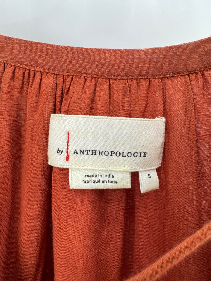 Anthropologie Rust Boho Maxi Dress Size SM