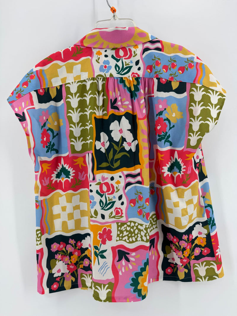 Crosby Multicolor Floral Button Up Size SM
