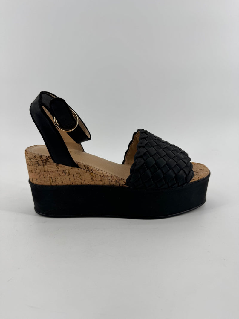 Comfort Black Wedges Size 9
