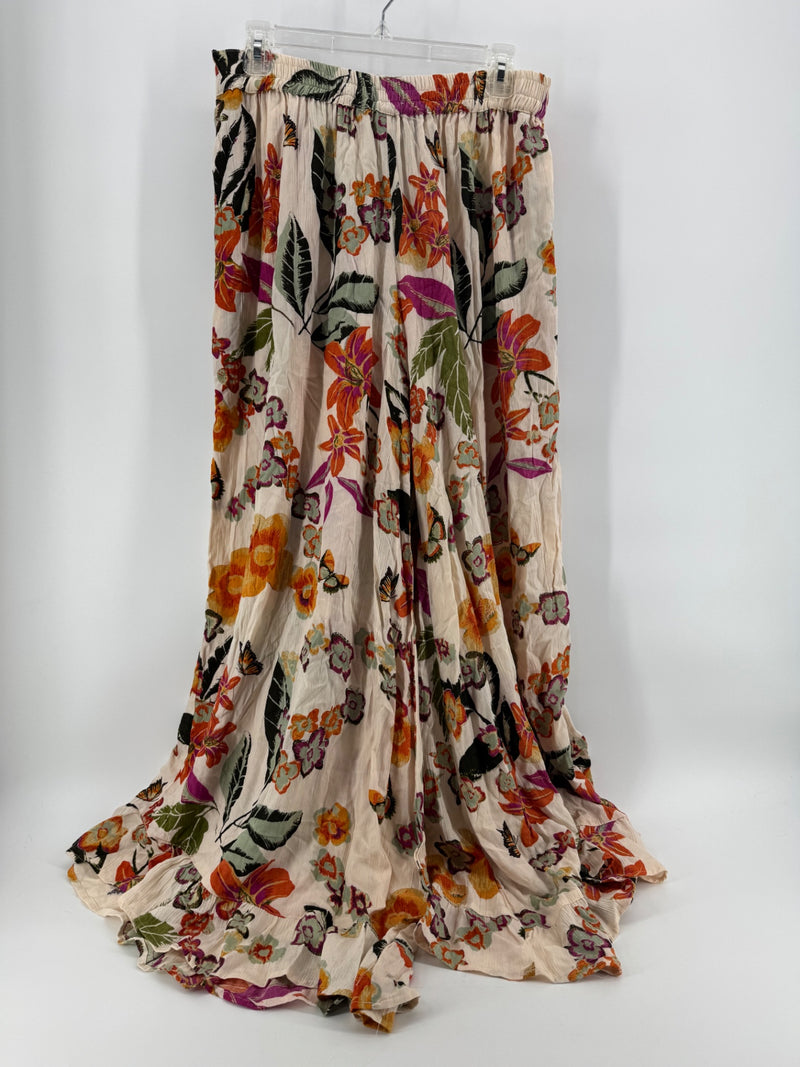 Angie Multicolor Floral Pants Size LG