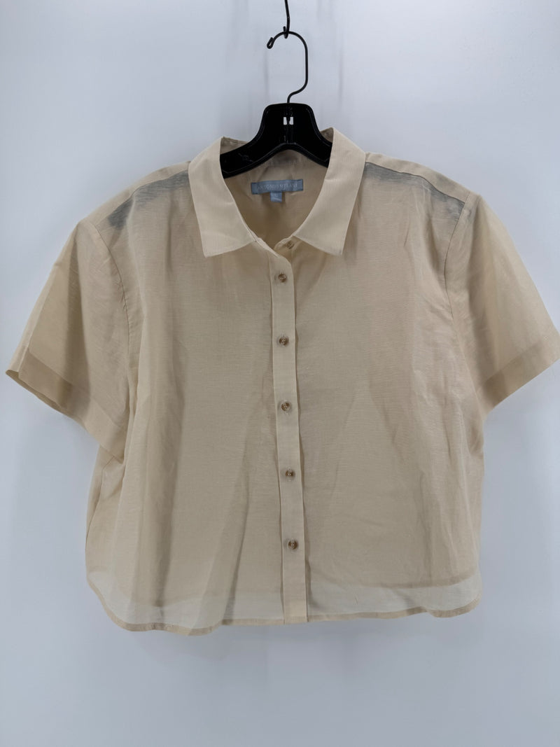 Antonio Melani Beige Button Up Size 12