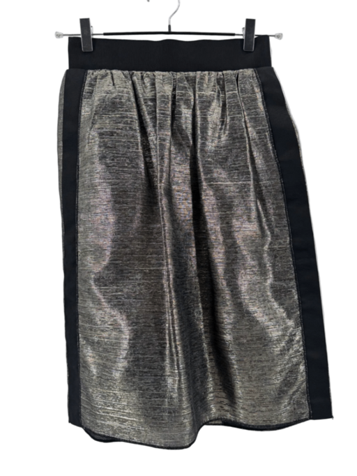 Dolce & Gabbana Silver/Gold Striped Skirt