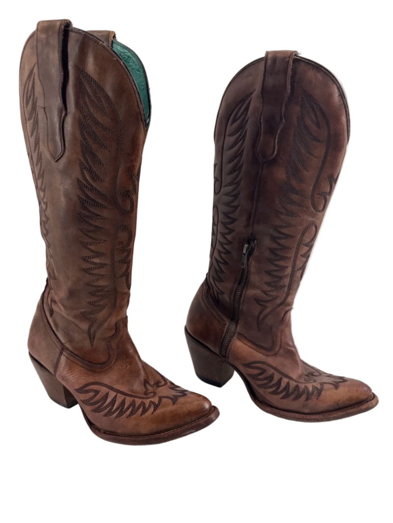 Corral Western Boots w/ Zipper Size 8.5