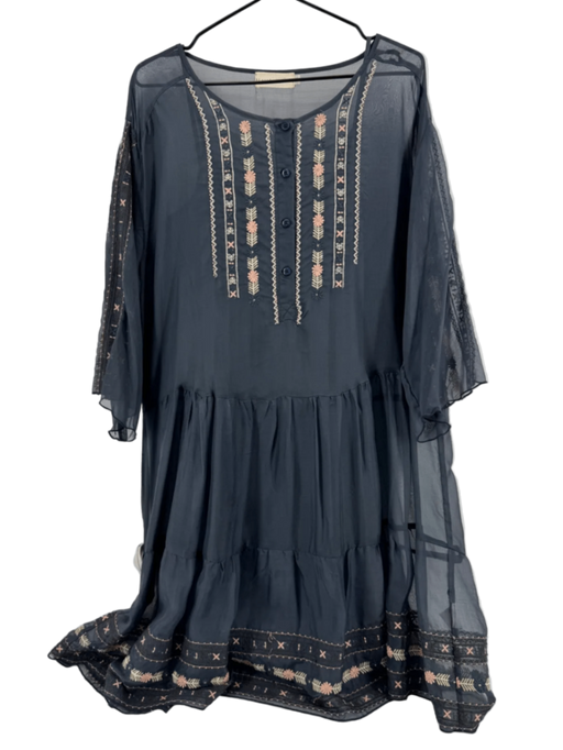 4 Love And Liberty Navy Sheer Dress w/ Slip Size XS