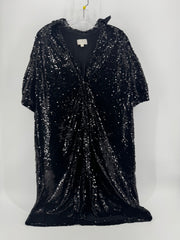 EVERY Black Sequins Button Up Dress Size M