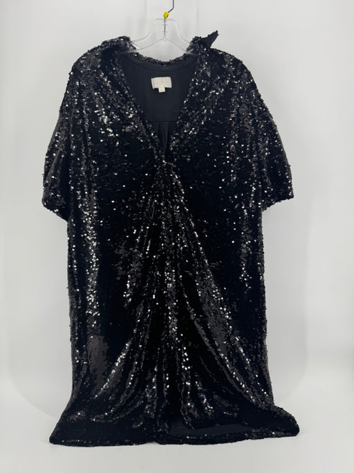 EVERY Black Sequins Button Up Dress Size M