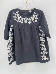 Ivy Jane Gray Embroidered Top Size M