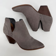 Frye Gray Leather Ankle Boots Size 6.5