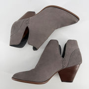 Frye Gray Leather Ankle Boots Size 6.5