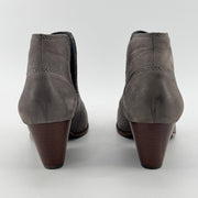 Frye Gray Leather Ankle Boots Size 6.5