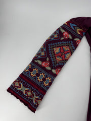 JW Los Angeles Purple Embroidered Cardigan Size SM