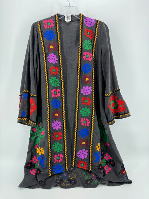 Ivy Jane Gray Embroidered Cardigan Size XS