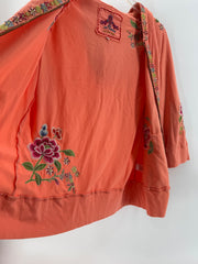 JW Los Angeles Pink Embroidered Jacket Size M