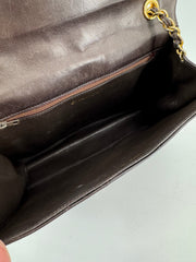 Chanel Brown Quilted Chain Shoulder Bag