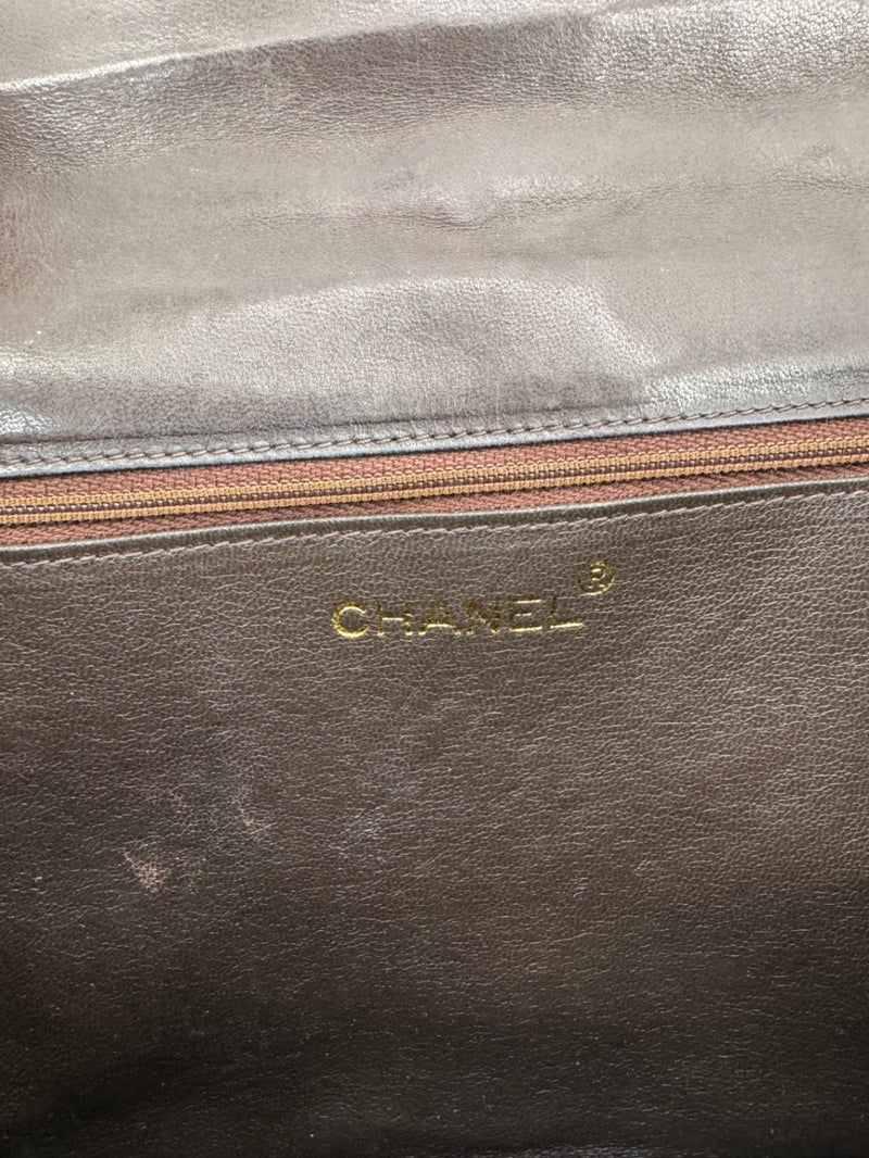 Chanel Brown Quilted Chain Shoulder Bag