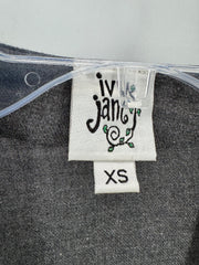 Ivy Jane Gray Embroidered Cardigan Size XS