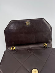 Chanel Brown Quilted Chain Shoulder Bag