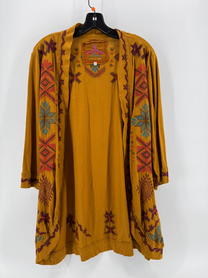 JW Los Angeles Yellow Embroidered Cardigan Size SM