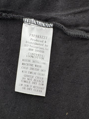 Paparazzi Black Waffle Embroidered Jacket Size M