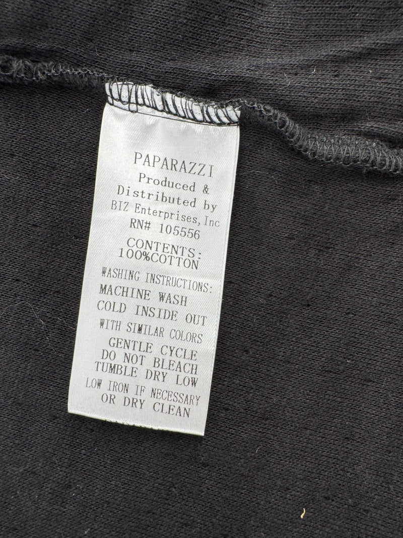 Paparazzi Black Waffle Embroidered Jacket Size M