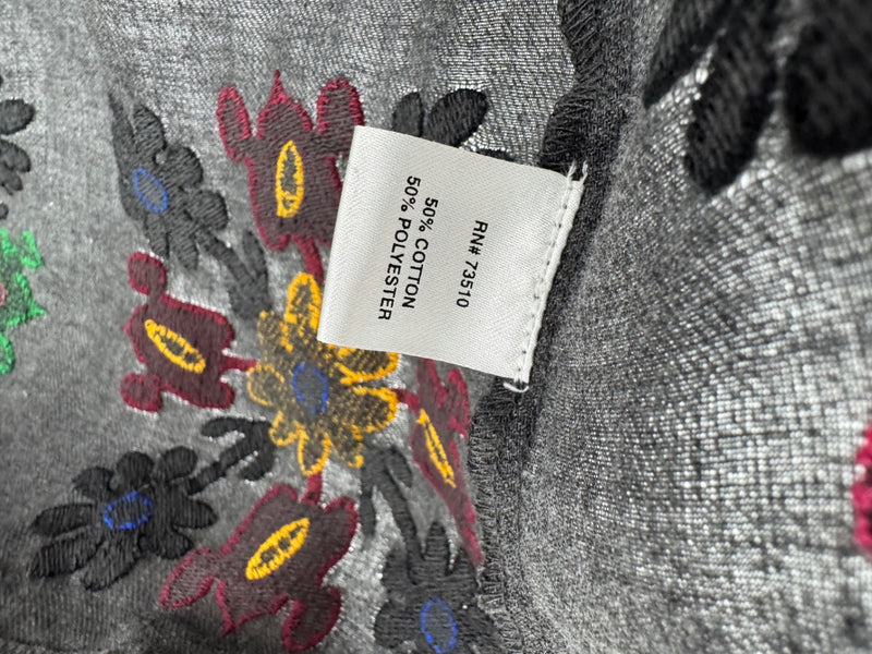 Ivy Jane Gray Embroidered Cardigan Size XS